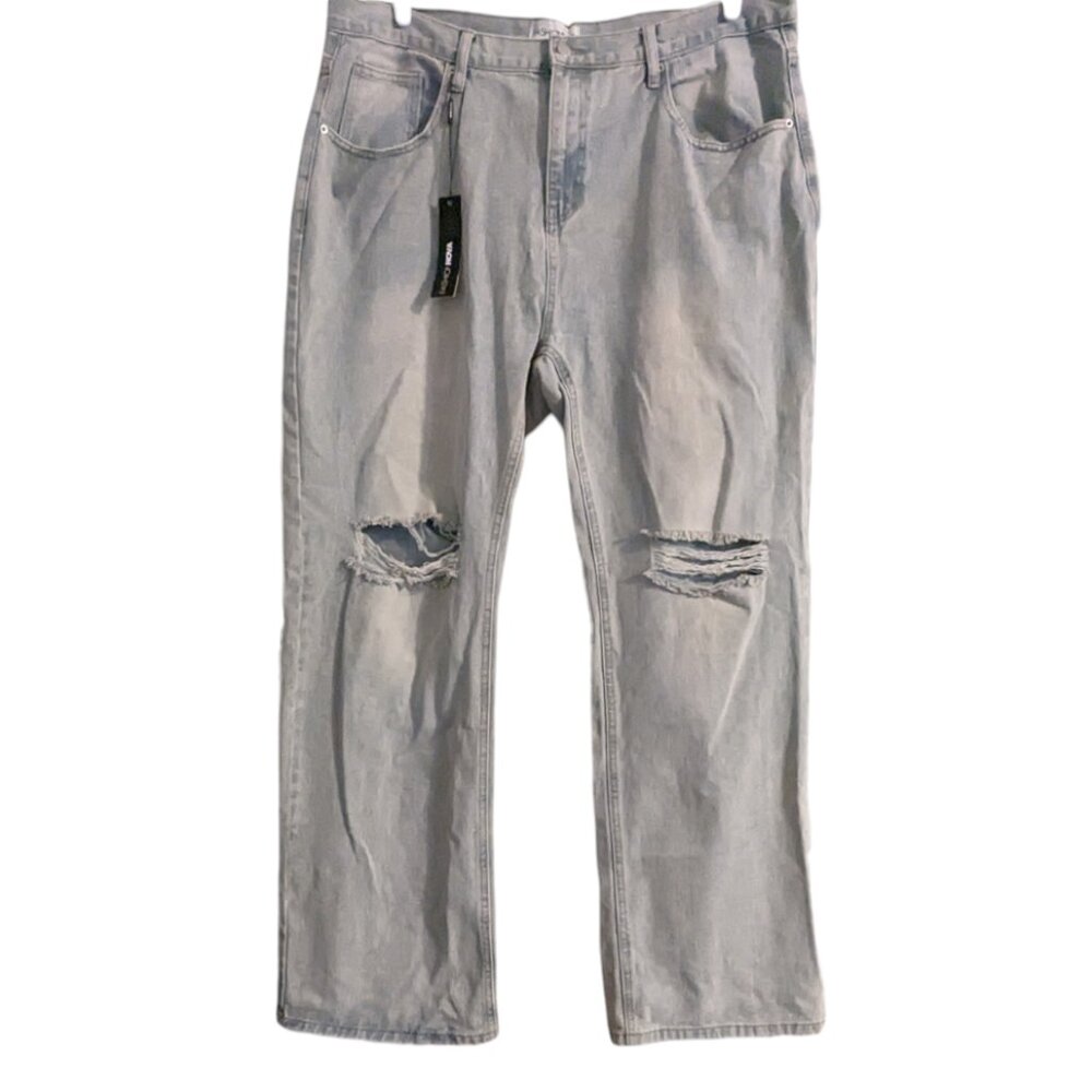 Fashion Nova Far Away Tinted Non Stretch Straight Leg Jean - NWT- size 18s